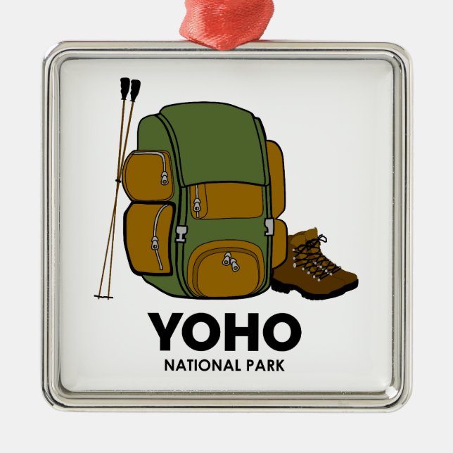 Yoho National Park Backpack Metal Ornament (Front)