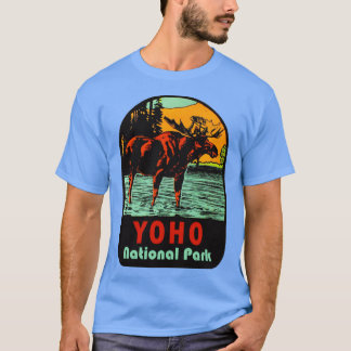 Yoho National Park BC Moose Vintage Travel Decal T-Shirt