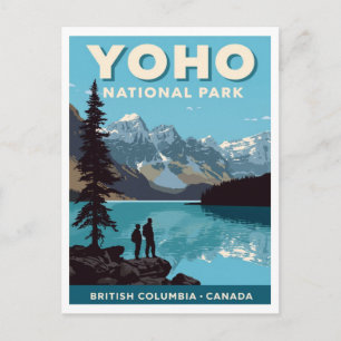 Yoho National Park British Columbia Vintage Travel Postcard