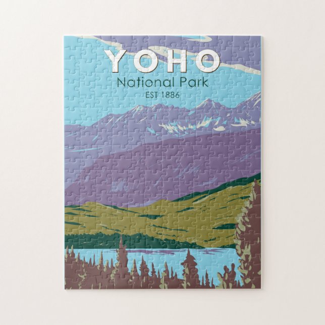 Yoho National Park Canada Travel Art Vintage Jigsaw Puzzle (Vertical)