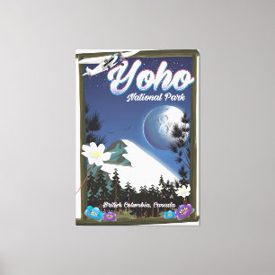 Yoho National Park Canada Vintage travel poster Canvas Print
