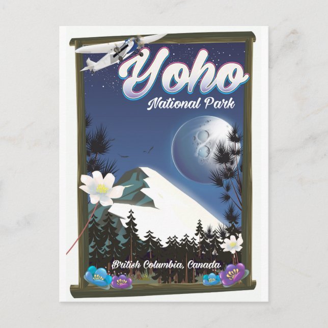 Yoho National Park Canada Vintage travel poster Postcard (Front)