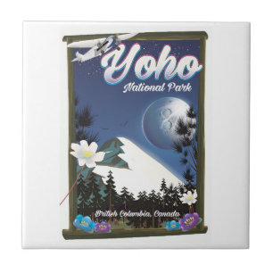 Yoho National Park Canada Vintage travel poster Tile