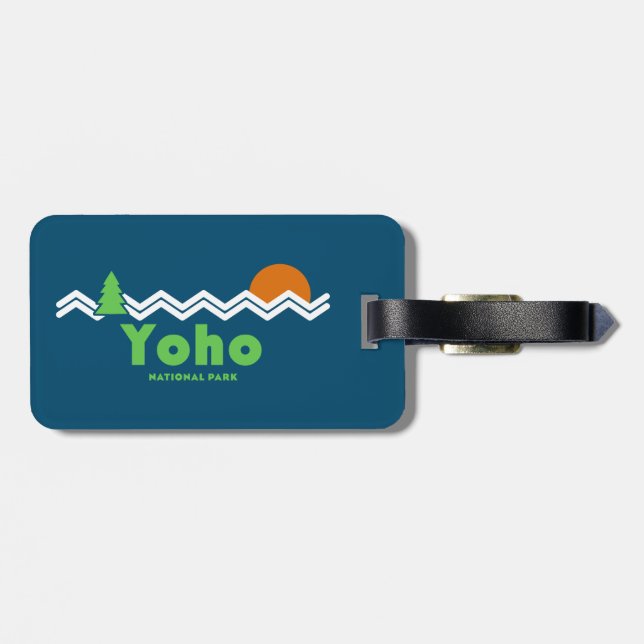 Yoho National Park Retro Luggage Tag (Back Horizontal)