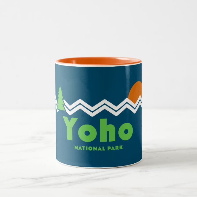 Yoho National Park Retro Two-Tone Coffee Mug (Center)