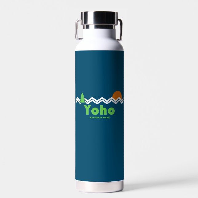 Yoho National Park Retro Water Bottle (Front)