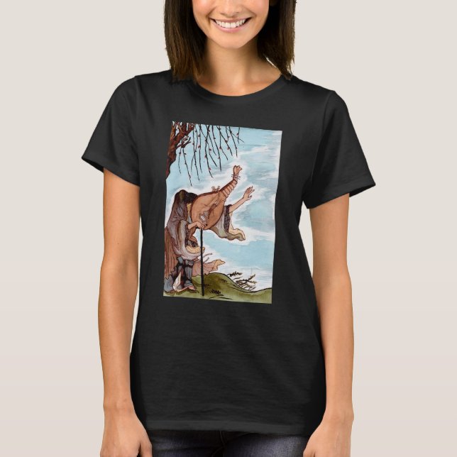 Yokai Biwa Boku-boku Monk Demonic Biwa Demon Spiri T-Shirt (Front)