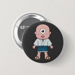 Yokai Hitotsume-kozou (One-Eyed Kid) 2 Inch Round Button