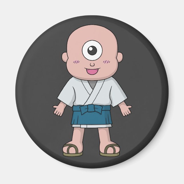 Yokai Hitotsume-kozou (One-Eyed Kid) Magnet (Front)