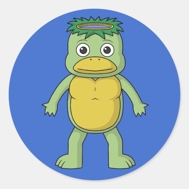 Yokai Kappa (River Imp) Classic Round Sticker (Front)