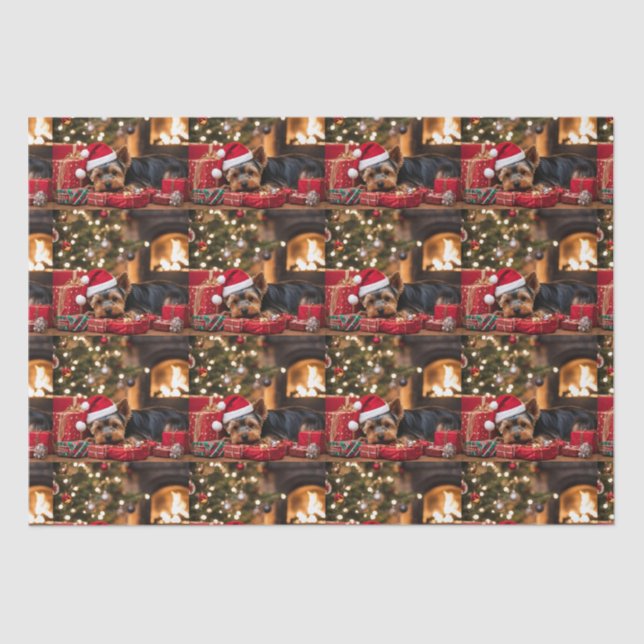 Yokie Pup Christmas  Tissue Paper (Front)