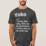 YOKO Definition Personalized Name Funny Birthday T-Shirt<br><div class="desc">YOKO Definition Personalized Name Funny Birthday . Check out our birthday t shirt selection for the very best in unique or custom,  handmade pieces from our shops.</div>