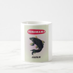 Yokohama Japan vintage style travel poster Coffee Mug