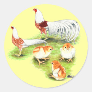 Yokohama Red Shoulder Family Classic Round Sticker