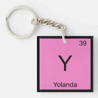 Yolanda Name Chemistry Element Periodic Table Keychain