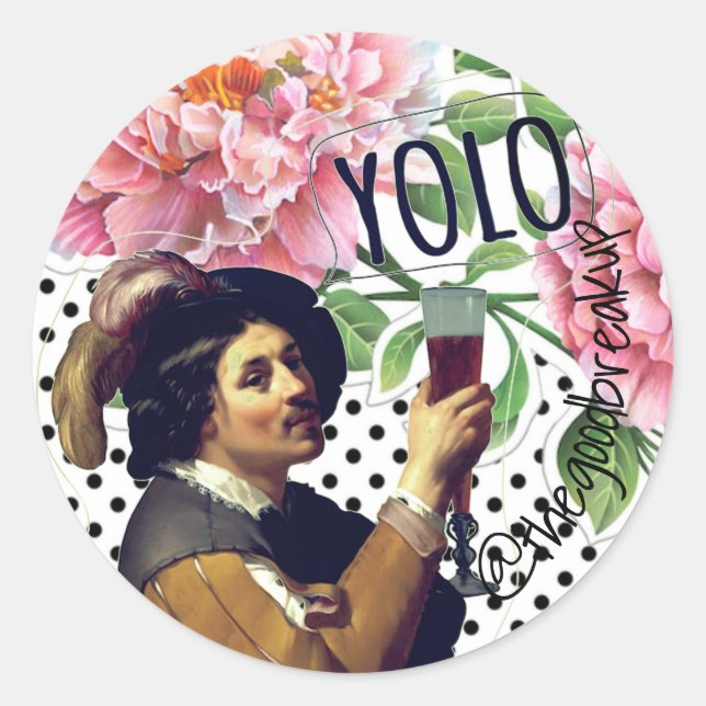 YOLO CLASSIC ROUND STICKER (Front)