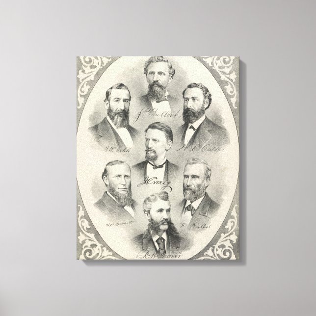 Yolo County lithographed portraits Canvas Print (Front)