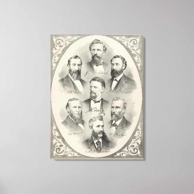 Yolo County lithographed portraits Canvas Print (Front)