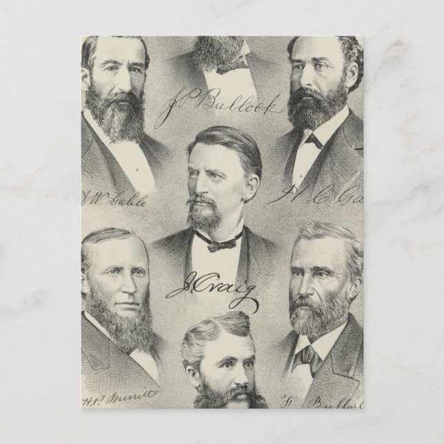 Yolo County lithographed portraits Postcard (Front)