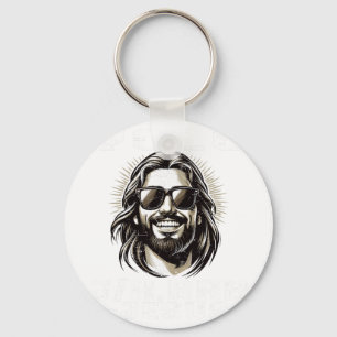 Yolo Jk Brb Jesus Christians Easter Day Funny Resu Keychain