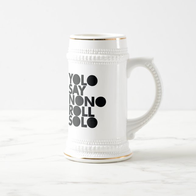 YOLO Roll Solo Filled Beer Stein (Right)