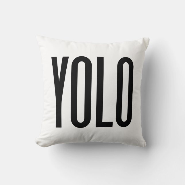 YOLO Statement Pillow (Front)