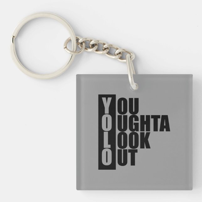 YOLO Vertical Box Keychain (Front)