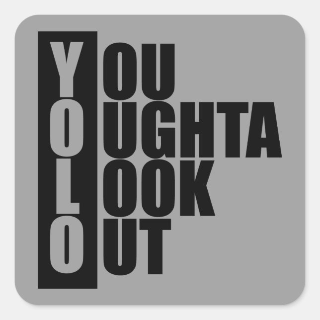 YOLO Vertical Box Square Sticker (Front)
