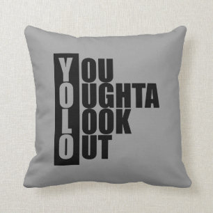 YOLO Vertical Box Throw Pillow