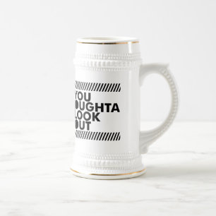 YOLO w/ Caution Beer Stein