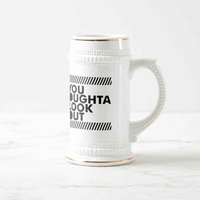 YOLO w/ Caution Beer Stein (Right)