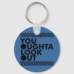 YOLO w/ Caution Keychain