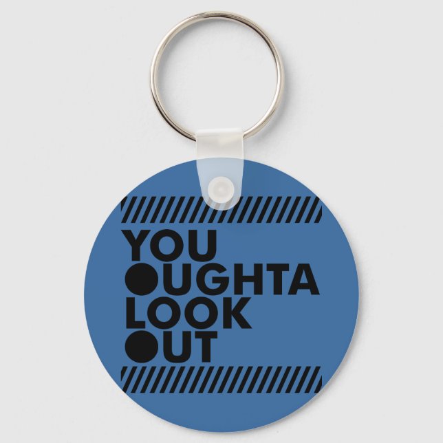 YOLO w/ Caution Keychain (Front)