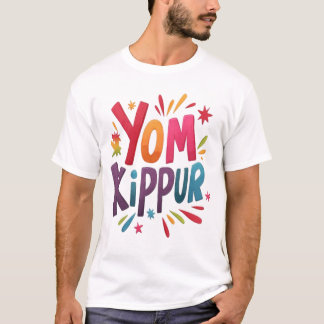 Yom Kippur 2025 Shirt - Colourful Typography Jewis