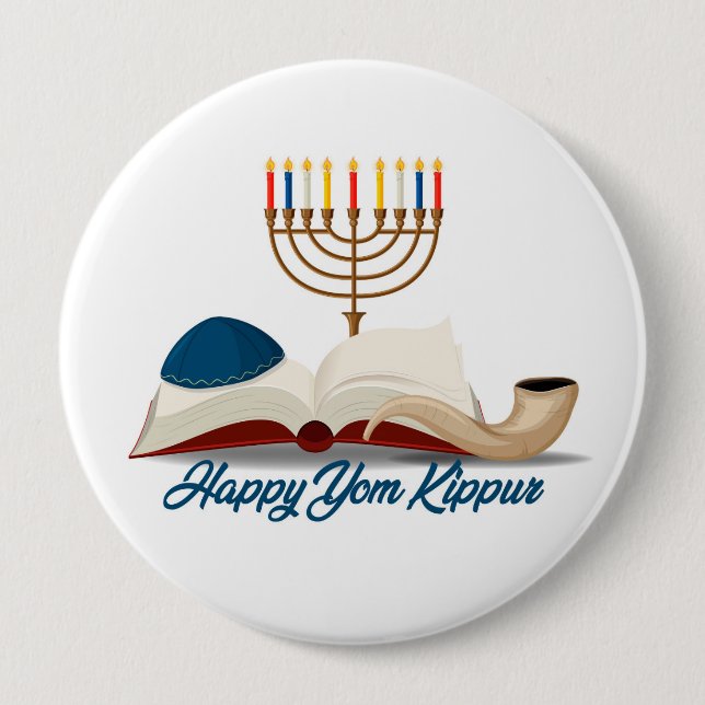Yom Kippur  4 Inch Round Button (Front)