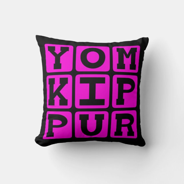 Yom Kippur, Day of Atonement Throw Pillow (Front)