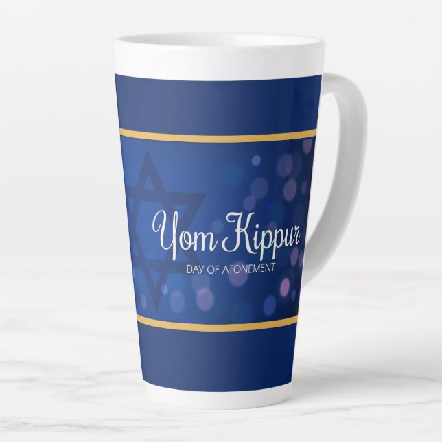 Yom Kippur Latte Mug (Right Angle)