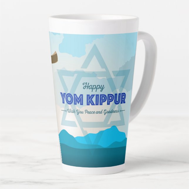 Yom Kippur Latte Mug (Right Angle)