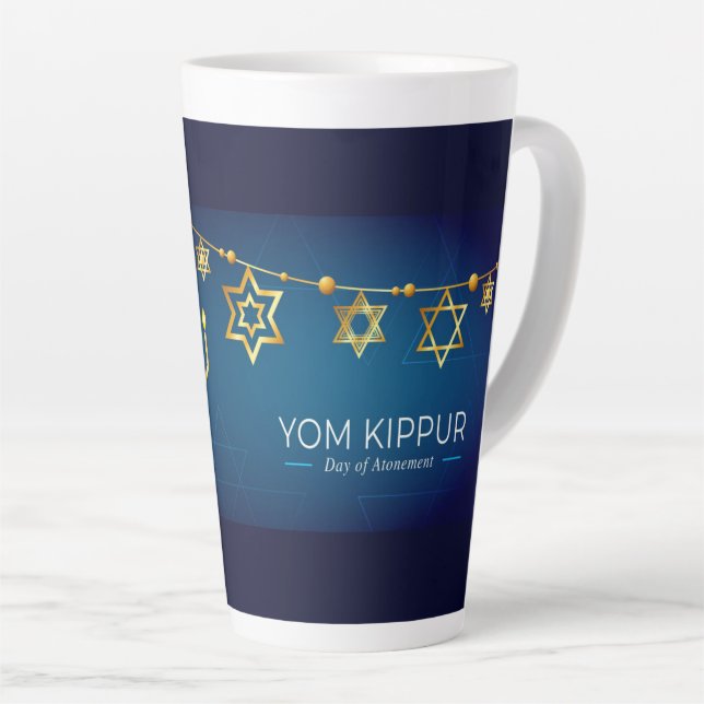 Yom Kippur Latte Mug (Right Angle)