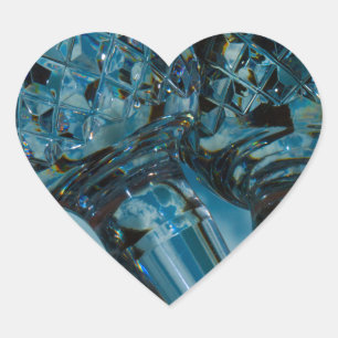 Yonder to the Crystal Blue Skies Heart Sticker