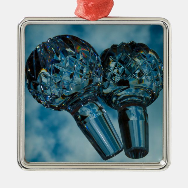 Yonder to the Crystal Blue Skies Metal Ornament (Front)