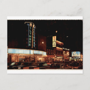 Yonge Street Toronto Vintage Neon Night View Postcard