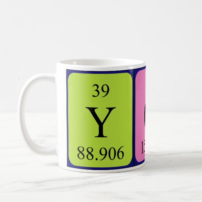 Yoni nom de table périodique mug (Gauche)