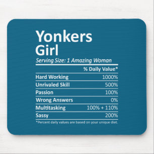 Yonkers Girl Ny New York State Funny City Home Roo Mouse Pad