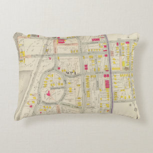 Yonkers Map Atlas Decorative Pillow