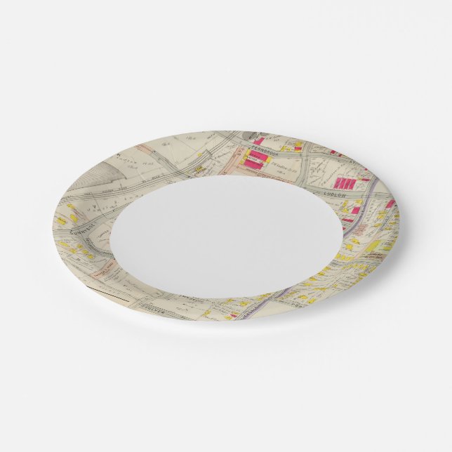 Yonkers Map Atlas Paper Plate (Angled)