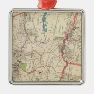 Yonkers, Mt Vernon, Eastchester towns Metal Ornament
