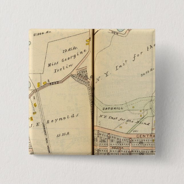 Yonkers, New York 2 Inch Square Button (Front)