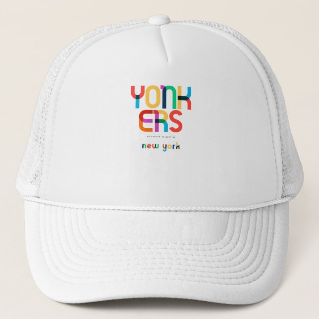 Yonkers New York Mid Century, Pop Art, Trucker Hat (Front)
