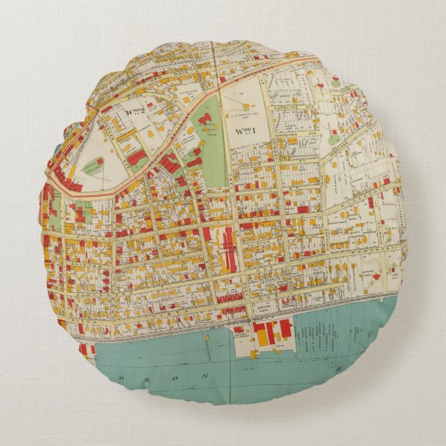 Yonkers New York Round Pillow (Front)